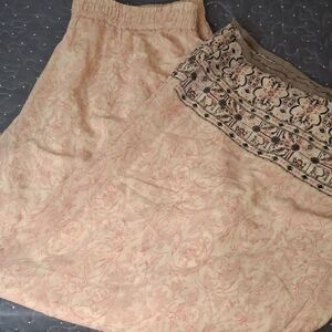 Cato Wide Leg Pants in Light Pink Floral with Embroidered Waistband